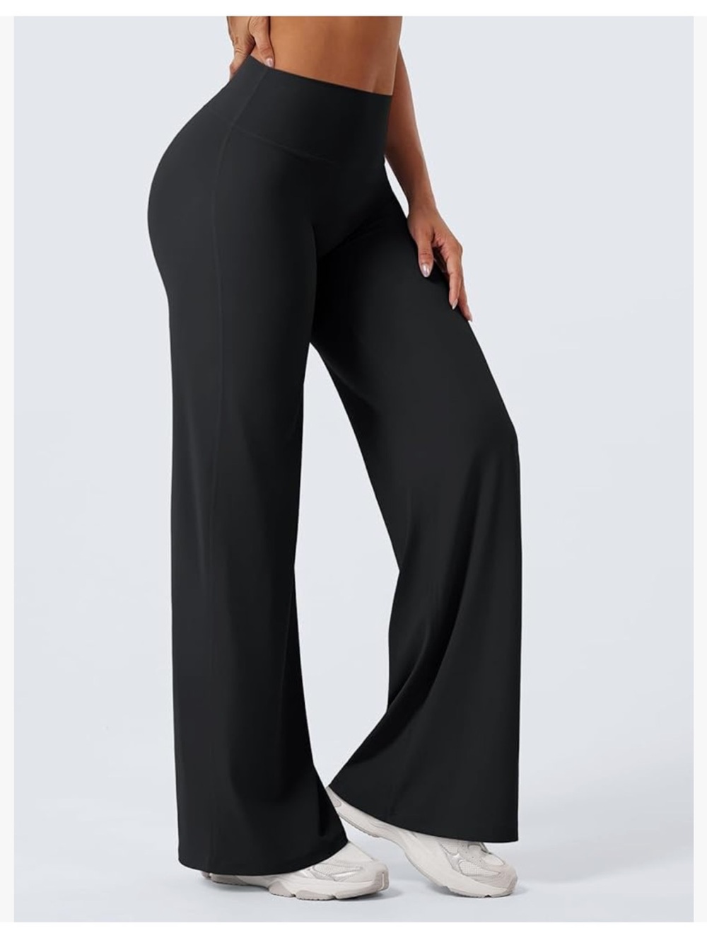 High-Waist straight-Leg Black Yoga Pants NWOT